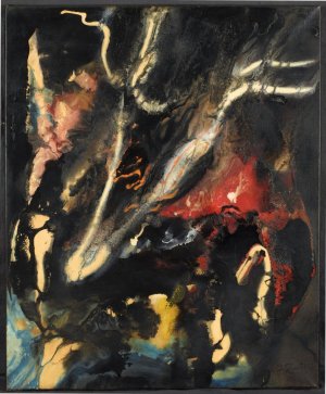 Paul Jenkins EAST HOOF oil on canvas 1959 72,5 x 60 cm.jpg