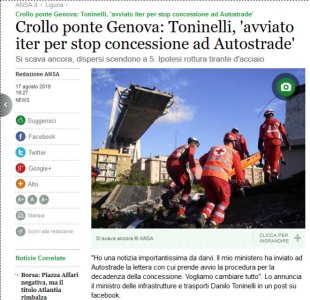 Crollo ponte Genova  Toninelli   avviato iter per stop concessione ad Autostrade    Liguria   AN.jpg