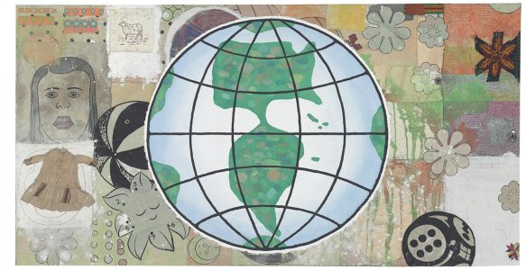 Donald-Baechler-Globe-2007-tecnica-mista-su-tela-128-x-245-cm.jpg