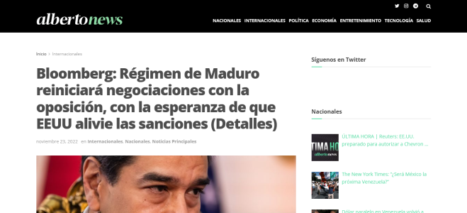 Screenshot 2022-11-23 at 19-52-25 Bloomberg Régimen de Maduro reiniciará negociaciones con la op.png