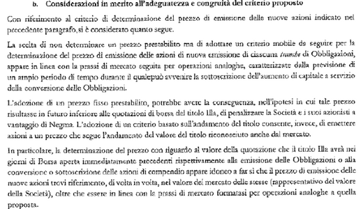 Considerazioni sull'adeguatezza e congruità del criterio proposto per determiare il prezzo di ...png