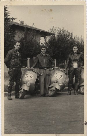 3 VALLI DI LANZO 1952 - PILOTI BOASSO , LUGLI , PACE - TUTTI SU VESPA 125 SEI GIORNI.jpg